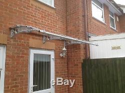 CANOFIX 650x3000mm DIY Door Canopy Polycarbonate Cantilever Porch Patio Walkway