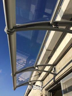 CANOFIX 650x4000mm DIY Door Canopy Polycarbonate Cantilever Porch Patio Walkway