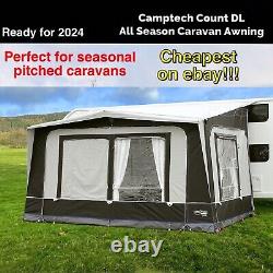 Camptech Count DL Seasonal Caravan Poled Porch Awning