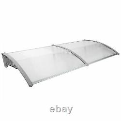Curved Window Porch Door Canopy Awning UV Rain Snow Cover 1x2m UK Stock