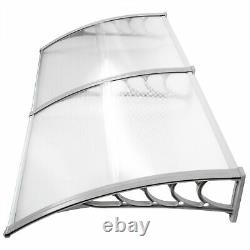 Curved Window Porch Door Canopy Awning UV Rain Snow Cover 1x2m UK Stock