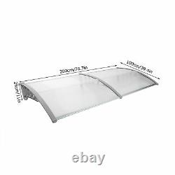 Curved Window Porch Door Canopy Awning UV Water Rain Snow Cover 1x2m LVE-UK