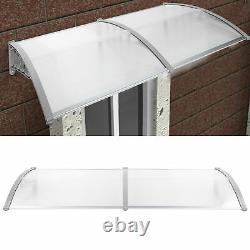 Curved Window Porch Door Canopy Awning UV Water Rain Snow Cover 1x2m QIU-UK