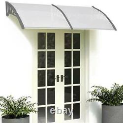 Curved Window Porch Door Canopy Awning UV Water Rain Snow Cover 1x2m QIU-UK