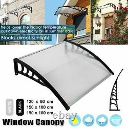Door Awning Rain Shelter Canopy Outdoor Front Back Porch Shade Patio Roof Cover