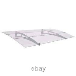 Door Canopy 150x90 cm Polycarbonate Porch Awning Shelter Roof Cover Front