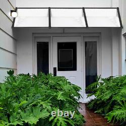 Door Canopy Awning Flat Polycarbonate Sheet Shelter Balcony Porch Roofing Shade