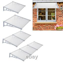 Door Canopy Awning Flat Polycarbonate Sheet Shelter Balcony Porch Roofing Shade