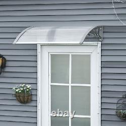 Door Canopy Awning Outdoor Window Rain Shelter Cover for Door Porch 100 x 75cm