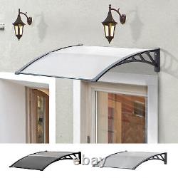 Door Canopy Awning Outdoor Window Rain Shelter Cover for Door Porch 100 x 80cm