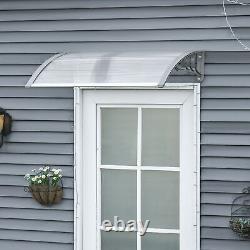 Door Canopy Awning Outdoor Window Rain Shelter Cover for Door Porch 100 x 80cm