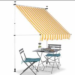 Door Canopy Awning Retractable Shelter Porch Outdoor Shade Patio Roof Rain Cover