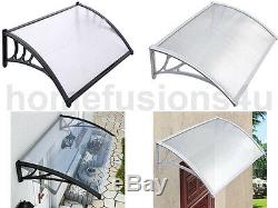 Door Canopy Awning Shelter Front Back Porch Outdoor Shade Patio Cover Black Whit