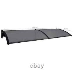 Door Canopy Awning Shelter Front Back Porch Outdoor Shade Patio Roof 120-300cm