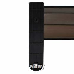 Door Canopy Black 120x100cm PC Window Rain Porch Shade Awning Shelter / Screws