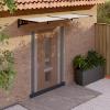 Door Canopy Black & Transparent Polycarbonate Porch Awning Multi Sizes vidaXL