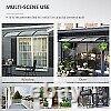 Door Canopy Outdoor Awning Rain Shelter for Window Porch 300x100 Black