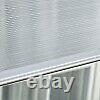Door Canopy Outdoor Awning Rain Shelter for Window Porch 300x100 Black