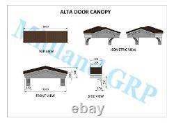 Door Canopy Porch Canopy Anthracite Grey Oak Rosewood White Fibreglass GRP