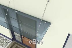 Door Canopy Porch Rain Shelter Thick Glass Panel 2000mm x 900mm