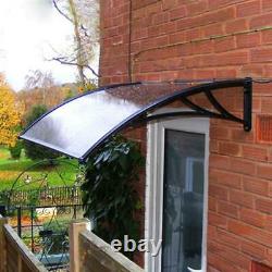 Door Porch Canopy Awning Rain Shelter Outdoor Patio Roof Cover White/Black