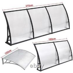 Door Porch Canopy Awning Rain Shelter Outdoor Patio Roof Cover White/Black
