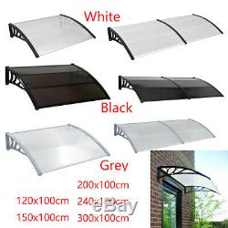 Door Window Canopy Porch Rain Protector Awning Lean To Roof Shelter Shade Cover