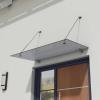 Durovin Glass Canopy Rain Shelter Porch Door Over Clear Frosted Dark Gray 1800mm