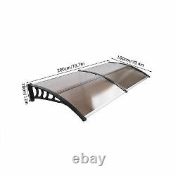 Extra Large Outdoor Window Door Canopy Fixed Awning Porch UV Water Rain Cover