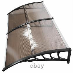 Extra Large Outdoor Window Door Canopy Fixed Awning Porch UV Water Rain Cover