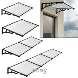 Flat Front Door Canopy Outdoor Awning, Rain Shelter for Back Door, Porch, Window