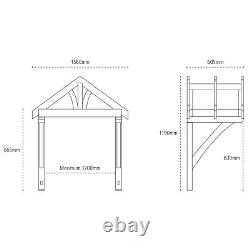 Flat Roof Porch Canopy Finest Quality Timber Gallows Finial