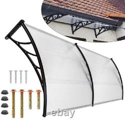 Front Door Canopy Black Rain Protector Porch doorway Shade Awning Shelter Cover