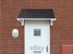 Front Door Canopy Lean to Porch Tiled Shelter Cover Roof + Slate Effect Tiles