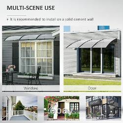 Front Door Canopy Outdoor Awning 300x100cm for Window Porch Back Door Clear