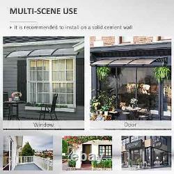 Front Door Canopy Outdoor Porch Patio Awning Rain Shelter for Window 303 x 96cm