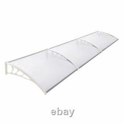 Front Door Porch Canopy Awning Outdoor Patio Rain Protector Shelter Clear Roof