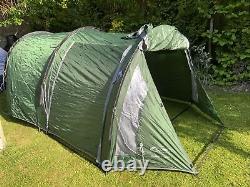 Gelert Stratus 3/4 Person 2 Room 2 Door Tunnel Camping Festival Tent with Porch