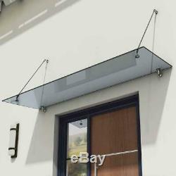 Glass Canopy Rain Shelter Front Back Door Porch 1600mm Stainless Steel 13mm