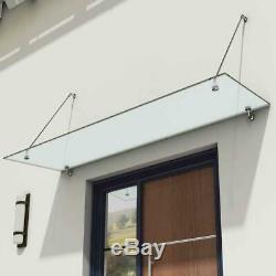 Glass Canopy Rain Shelter Front Back Door Porch 1800mm Stainless Steel 13mm