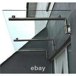 Glass Door Canopy Porch Stainless Steel Balcony Over Door Shelter Awning 1200mm