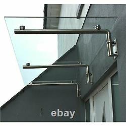 Glass Door Canopy Porch Stainless Steel Balcony Over Door Shelter Awning B1650