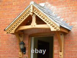 Green Oak door canopy, porch kit. 1250mm between gallows (Made to order)