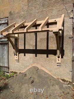 Green oak flat roof single pitch porch canopy kit door canopy