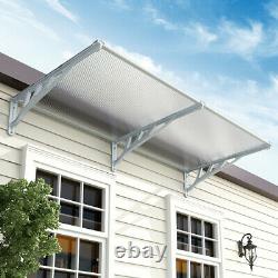 Grey Door Canopy Awning Shelter Front Back Porch Outdoor Shade Patio Rain Cover