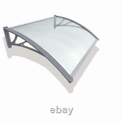Grey Door Canopy Awning Shelter Front Porch Shade Patio Roof rain cover 90x200