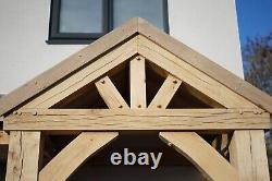 Hardwood Solid Oak Porch / Front Door Canopy Hand-Crafted To Size Bespoke