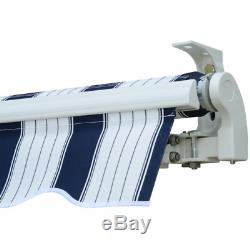 Large Door Canopy Manual Retractable Awning Shelter Porch Outdoor Sun Shade