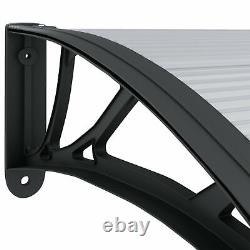 Lechnical Front Door Canopy Black, Patio Porch Shelter, Door Canopy Black and O8E5