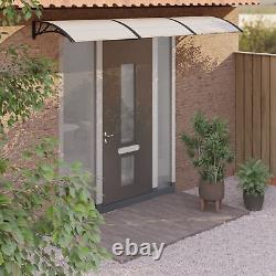 Lechnical Front Door Canopy Black, Patio Porch Shelter, Door Canopy Black and R2A8